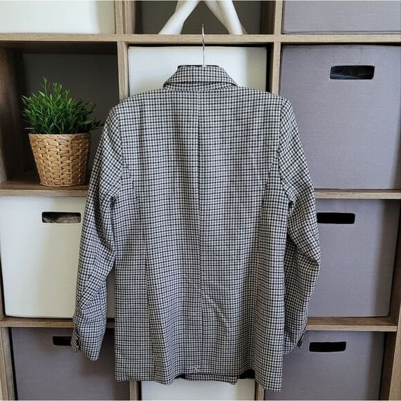 Joie Houndstooth Double Breasted Wool Blend Blazer XS (P) - Picture 11 of 12